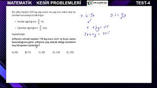 Kesir Problemleri Test 4 Soru 6 [upl. by Etnovert]