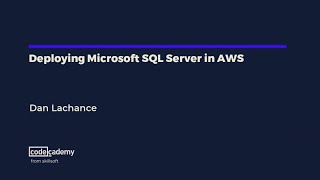 Deploying Microsoft SQL Server in AWS  AWS Solutions Architect Associate Data Storage Services [upl. by Alithea]