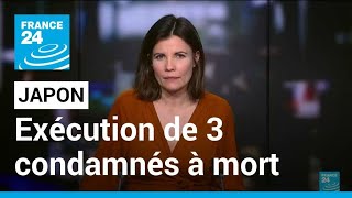 Le Japon exécute trois condamnés à mort une première depuis 2019 • FRANCE 24 [upl. by Edgard]