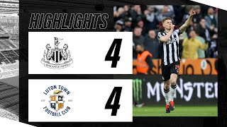 Newcastle United 4 Luton Town 4  Premier League Highlights [upl. by Nnairac]