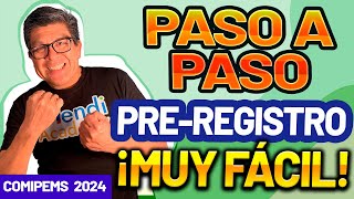 PASO A PASO del PREREGISTRO MUY FÁCIL  COMIPEMS 2024 [upl. by Koenig]