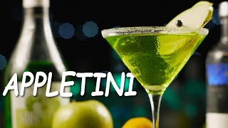 How to Make The Best Appletini Cocktail Drink Ingredients and Recipe [upl. by Ecirtap]