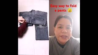 easy way to fold pants 😍 😍 [upl. by Enicnarf361]