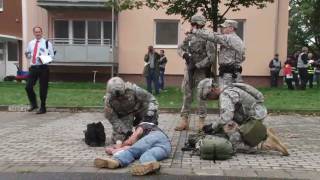 Autobombe und Amoklauf  Großübung auf dem USFlugplatz in Wiesbaden [upl. by Ecnal825]