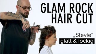 ON aiR HaarschnittTechnik Stevie Glam Rock Hair Cut [upl. by Ahsekan]