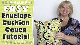 EASY DIY Envelope Cushion Cover Tutorial  Using just 1 piece of fabric [upl. by Akirat]