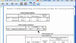 Paired Samples ttest  SPSS [upl. by Eugenides492]