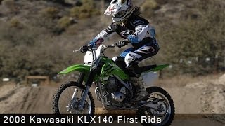 2008 Kawasaki KLX140 First Ride  MotoUSA [upl. by Otaner]