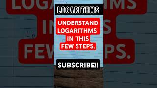 UNDERSTANDING LOGARITHMS understanding logarithm understandingmath shortsfeed [upl. by Sage]