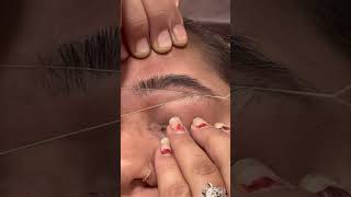 Eyebrow threading eyebrow shape eyebrow threading tutorial [upl. by Mancino]