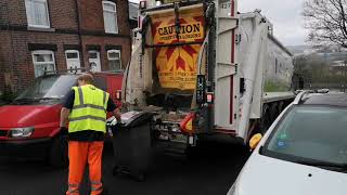 Veolia Dennis Elite 6 Bin lorry on General Waste [upl. by Lundell]