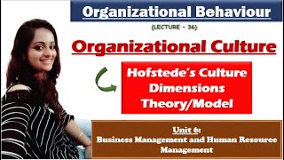 Hofstedes Culture Dimensions Theory Hofstede organizational culture model OB HRM NTAUGC NET [upl. by Kiryt]