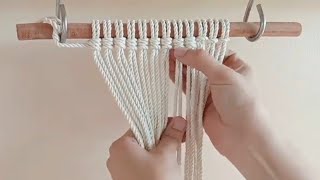 Macrame  Easy Diy Macrame Coaster 🍵⬜Macrame For Beginners  New Pattern [upl. by Koorb]