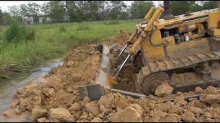 Bulldozer Pushing Dirt  Bulldozer Pushing land  Dozer Equipment Working [upl. by Cartwright]