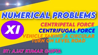 Numerical problems based on Centripetal  Centrifugal force [upl. by Haerle]