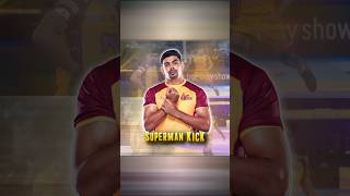 Pawan Sehrawat super kick in Pkl Season 11 Kabaddi status video kbdstatusefx viralvideo sports [upl. by Aynad945]