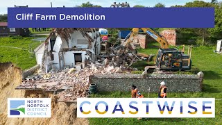 Cliff Farm in Trimingham demolished [upl. by Ahsikahs269]