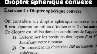 Dioptre sphérique convexe 🔍 Optique géométrique [upl. by Eillo]