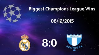 Real Madrid 80 Malmö 2015 Biggest Champions League Wins [upl. by Drarej]