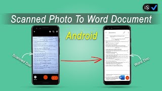 How To Convert Scanned Photo Document To Word Document In Android Phone [upl. by Dnomasor]