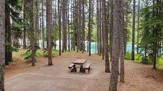 Camping in Canada jasper national park campgrounds  banff alberta Complete tent setup [upl. by Martguerita565]