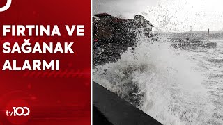 İstanbulda Şiddetli Fırtına Meteorolojiden Peş Peşe Uyarı Geldi  TV100 Haber [upl. by Christianson727]