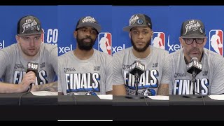 Mavs Postgame Interviews Game 5 vs Timberwolves Clinch NBA Finals Luka Doncic Kyrie Irving More [upl. by Llerahc526]