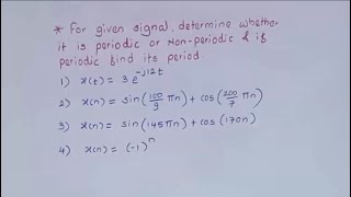 Part2 Examples of Periodic and Nonperiodic Signals  Signals amp Systems [upl. by Llatsyrc]