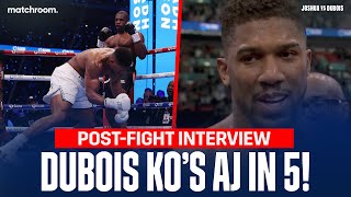 Anthony Joshua Daniel Dubois amp Eddie Hearns Immediate Reaction To Shock KO [upl. by Ainat]