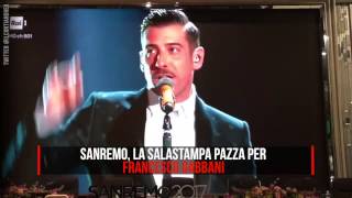 Sanremo Francesco Gabbani fa ballare la sala stampa [upl. by Fredrick533]