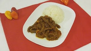 Pepper Steak stew Puerto Rican style recipe Episode 91 [upl. by Kalin]