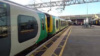 London North Western Railway 350 264  350 238 departing Milton Keynes Central for London Euston [upl. by Ahsienel]