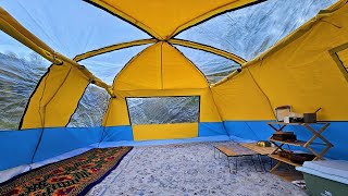 We Sewed the Ultimate Luxury Camping Tent from Scratch [upl. by Rehctelf859]