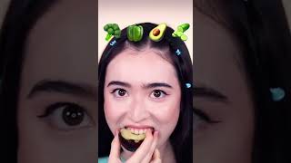 ASMR GREEN VEGGIES MUKBANG EATING SOUNDS snega asmr eating shorts [upl. by Amol625]