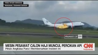 Pesawat Garuda Indonesia Terbakar Bawa Penumpang Calon Haji [upl. by Jacquetta]