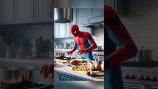 WOW 😮 Spiderman is a professional chef did you know that yt ytshorts spiderman shorts [upl. by Enirolf]