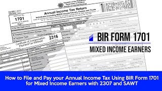 How to File and Pay your Annual Income Tax using BIR Form 1701 for Mixed Income Earners TRAILER [upl. by Lotsyrc763]