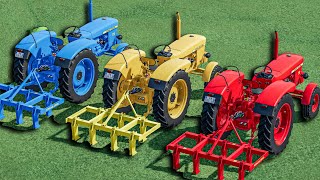 Work with Colors  CULTIVATING WORK with GIANT MACHINE with Mini Tractors  Farming Simulator 22 [upl. by Biagio24]