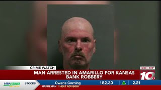 VIDEO Court Documents Man arrested in Amarillo for Kansas bank robbery [upl. by Akibma397]