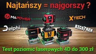 Test Niedrogich Poziomic Laserowych do 300zł 4D16 linii XTECH DELPHI BIGSTREN HILDA MAPOWER [upl. by Jerrylee]