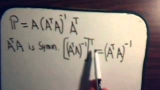 Linear Algebra Video 50 Projection Matrix Basic Properties Symmetric amp Indempotent [upl. by Adnahsat]