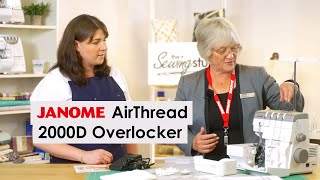 Janome AirThread 2000D Overlocker Overview [upl. by Enehs]