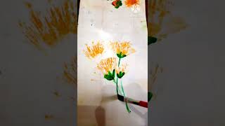 One stroke painting flowerart aha tamatar trending [upl. by Sayre742]