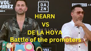 EDDIE HEARN CHALLENGE OSCAR DE LA HOYA TO 5 VS 5 SAY OSCAR CANT LACE MY BOOTS IM THE BEST [upl. by Fasta]