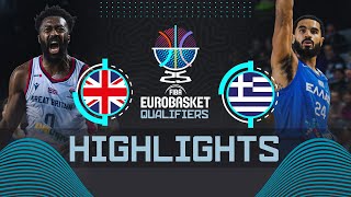 Great Britain 🇬🇧 vs Greece 🇬🇷  Highlights  FIBA EuroBasket 2025 Qualifiers [upl. by Guillemette879]