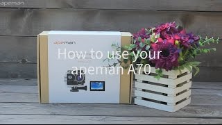 How To Use Apeman Action Camera A70 [upl. by Aynas]