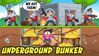 How my UNDERGROUND BUNKER outsmarted a GIANT CLAN in Rust [upl. by Enerehs15]