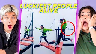 Koreans React To Luckiest People Caught On Camera [upl. by Matthias]