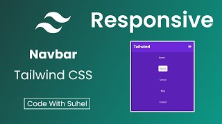 How to create Responsive Navbar Tailwind CSS [upl. by Aniled]