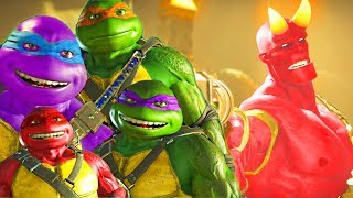 INJUSTICE 2  NINJA TURTLES vs HELLBOY Intro DIALOGUES the Real DEVIL [upl. by Mariko]